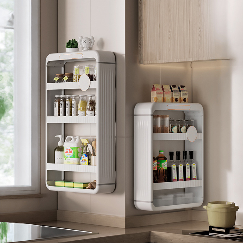 免打孔厨房调味品收纳架