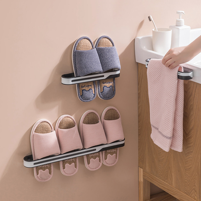 家用浴室壁挂式拖鞋收纳架