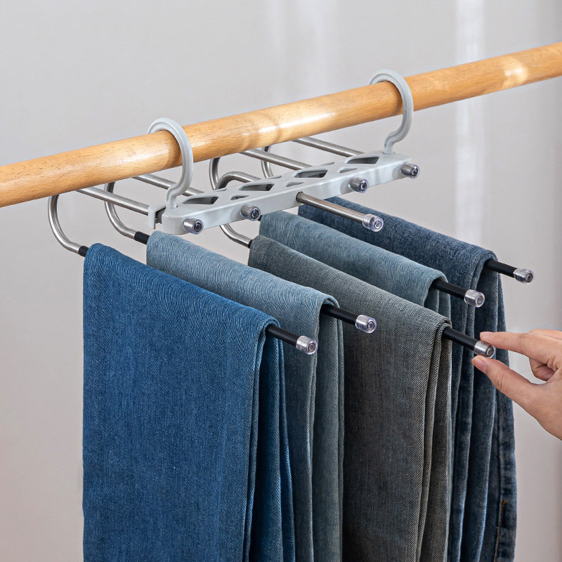 亮面金属无缝折叠衣架