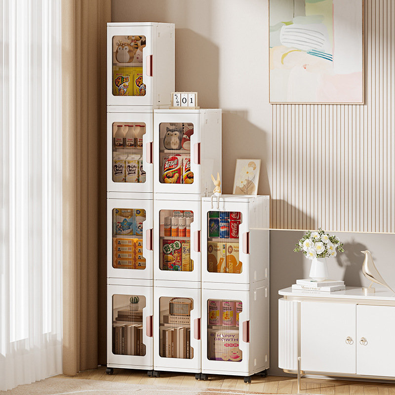 可移动轻质塑料透明门储物盒