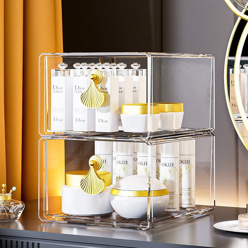 家用透明抽屉收纳盒