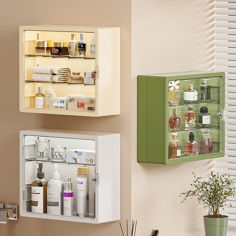 壁挂式透明亚克力化妆品展示收纳盒