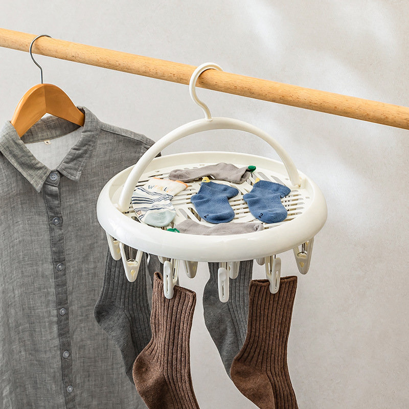 塑料圆形360度旋转袜夹