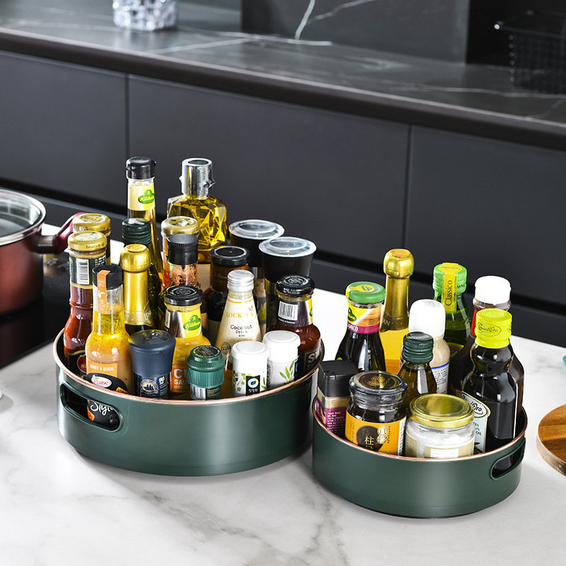 厨房碳钢旋转调味篮