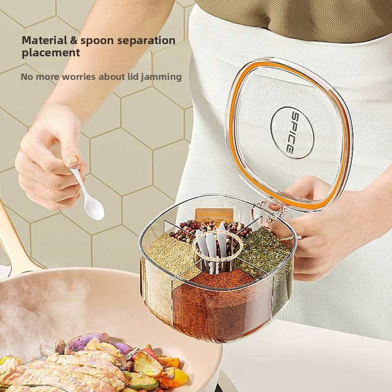 四格盐胡椒粉调味罐