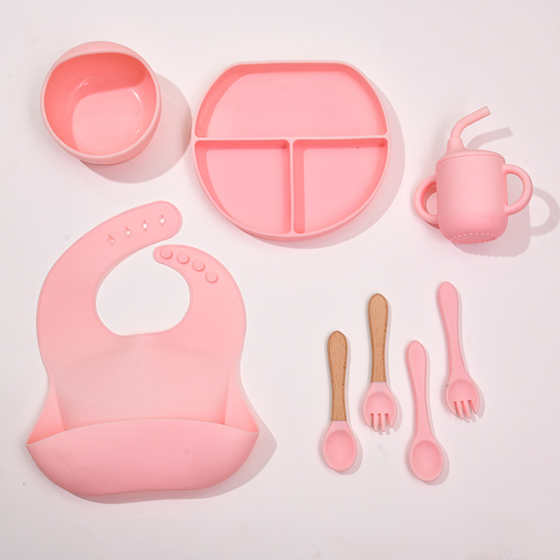 婴儿硅胶餐具六件套
