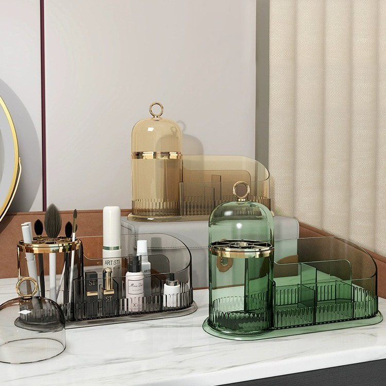 豪华塑料桌面化妆品收纳盒