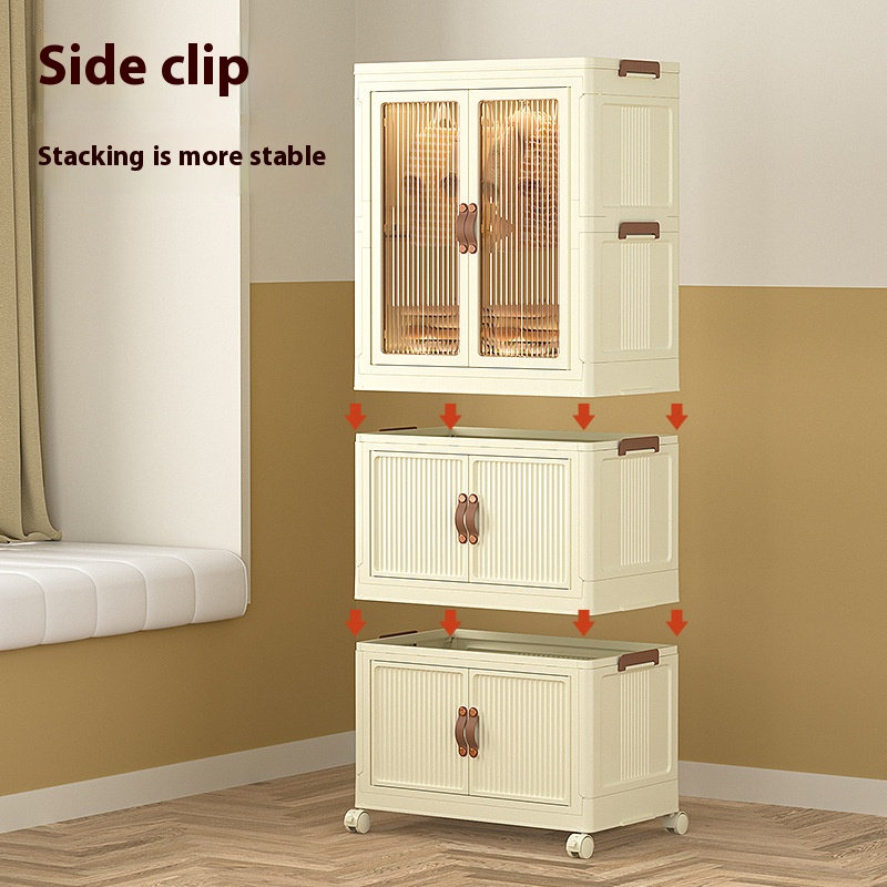 儿童多层透明折叠收纳柜