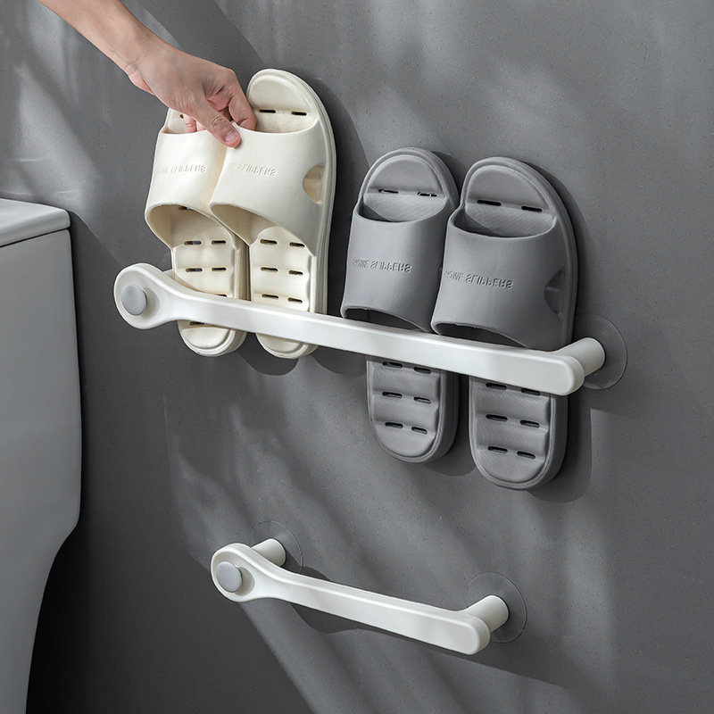 浴室壁挂式折叠拖鞋架